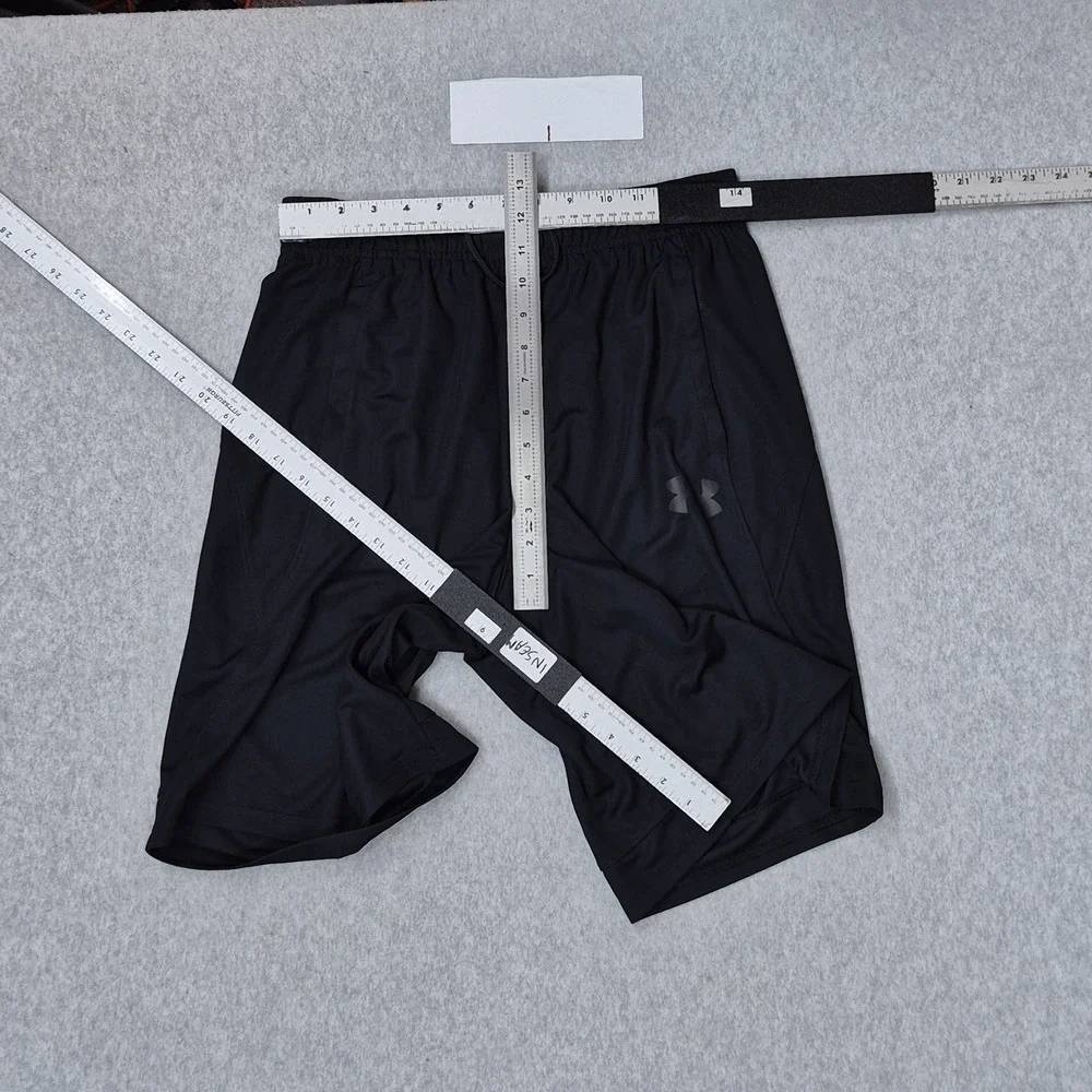 Under Armour‎ Men Shorts M Black Athletic Shorts Sweat UA Baseline Logo  NWT